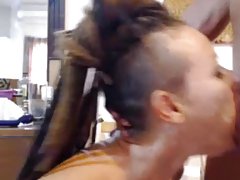 아내에게 놀라운 BJ 기 전에게 먹