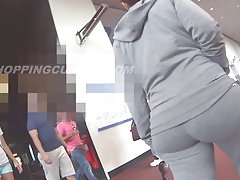 매력적인 인도 여자 꽉 회색 츄 리 닝!