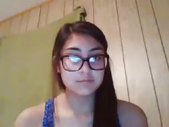 부끄러워하 half 아시아 하이틴 nerd 소녀가 사랑 나의 큰 꼬