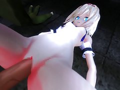 mmd 섹스-도마뱀 몬스터 공격 앨리스 (동방)