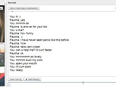 chatroulette #06-금발 십 대는 흥분 하 고 정액의 배 고 파